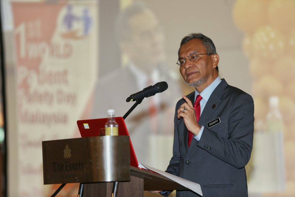 Health Minister Datuk Seri Dzulkefly Ahmad speaks during the launch of the first World Patient Safety Day in Putrajaya September 17, 2019. u00e2u20acu2022 Picture by Choo Choy May