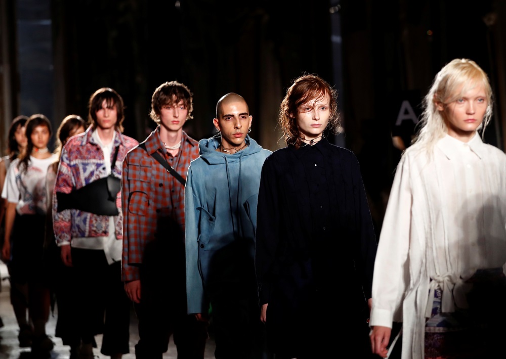 Models present creations from the Alexandra Moura Spring/Summer 2020 collection during fashion week in Milan September 23, 2019. — Reuters pic