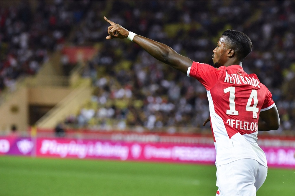 Monaco’s Spanish forward Keita Balde celebrates after scoring a goal during the French L1 football match against OM Marseille at Louis II stadium in Monaco September 15, 2019. — AFP pic