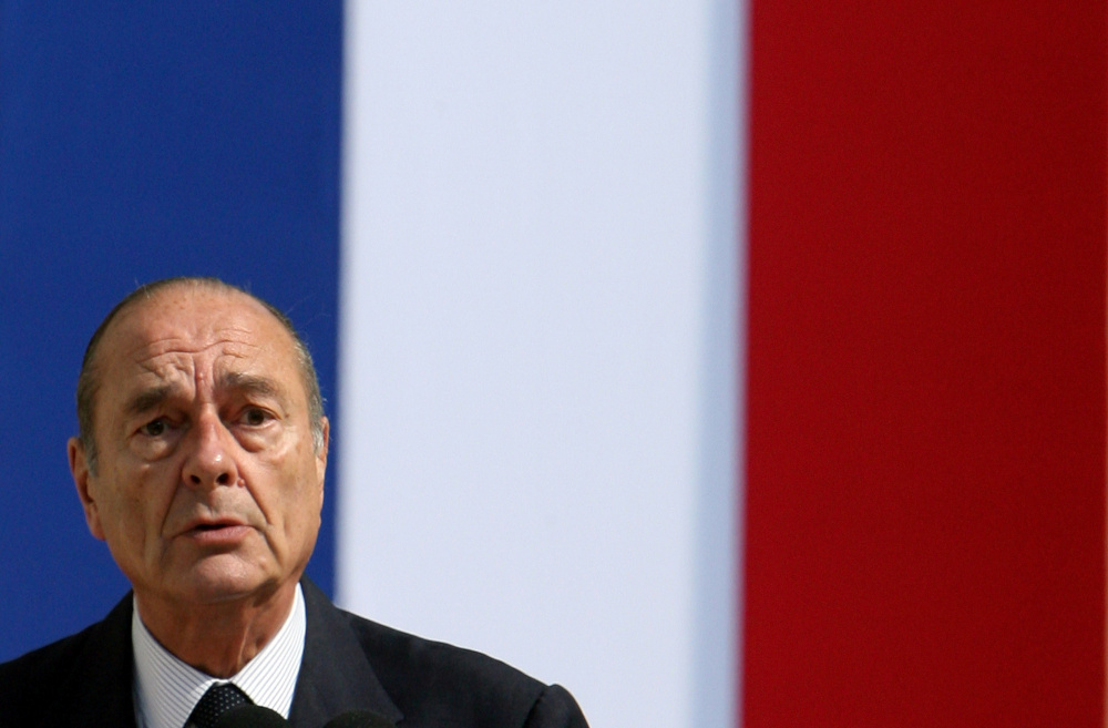 File picture of Franceu00e2u20acu2122s President Jacques Chirac delivering a speech as he presides over a French citizen naturalisation ceremony in Tours, France, June 29, 2006. u00e2u20acu201d Reuters pic 
