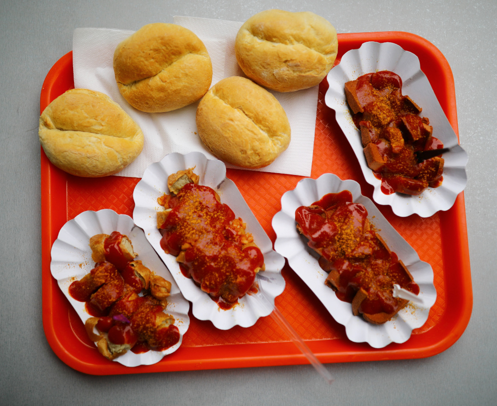 Typical German Currywurst (curried sausage) is pictured in Berlin, Germany, September 3, 2019. — Reuters pic 