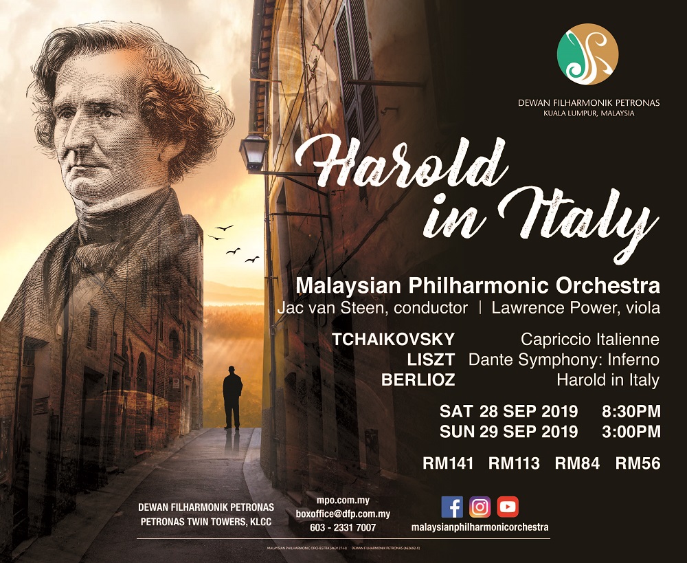 ‘Harold in Italy’ concerts will feature masterpieces inspired by the geographical or cultural life of Italy. — Picture courtesy of Malaysian Philharmonic Orchestra