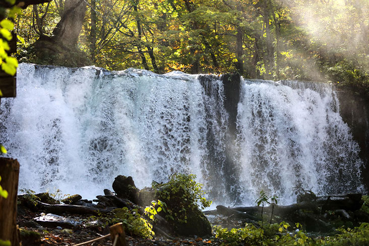 The magnificent Choshi Otaki Waterfall awaits you near the end of your 14-kilometre hike