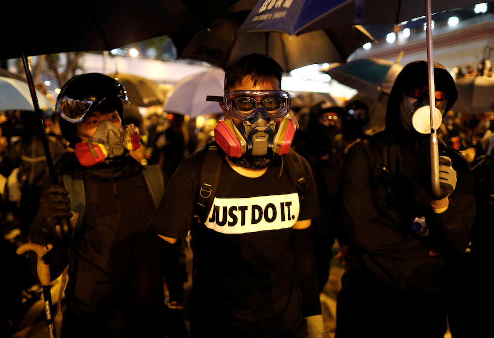 Anti-government protesters stand during a rally outside the Legislative Council building in Hong Kong, China September 28, 2019. u00e2u20acu201d Reuters pic
