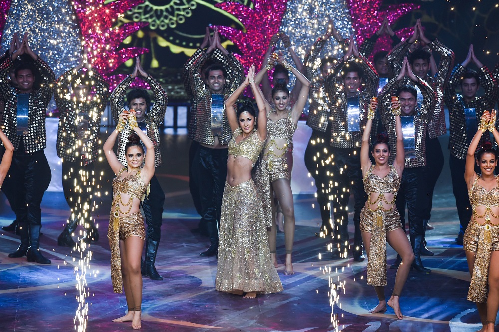 Bollywood actress Katrina Kaif performs on stage during the 20th International Indian Film Academy (IIFA) Awards at NSCI Dome in Mumbai September 18, 2019. — AFP pic
