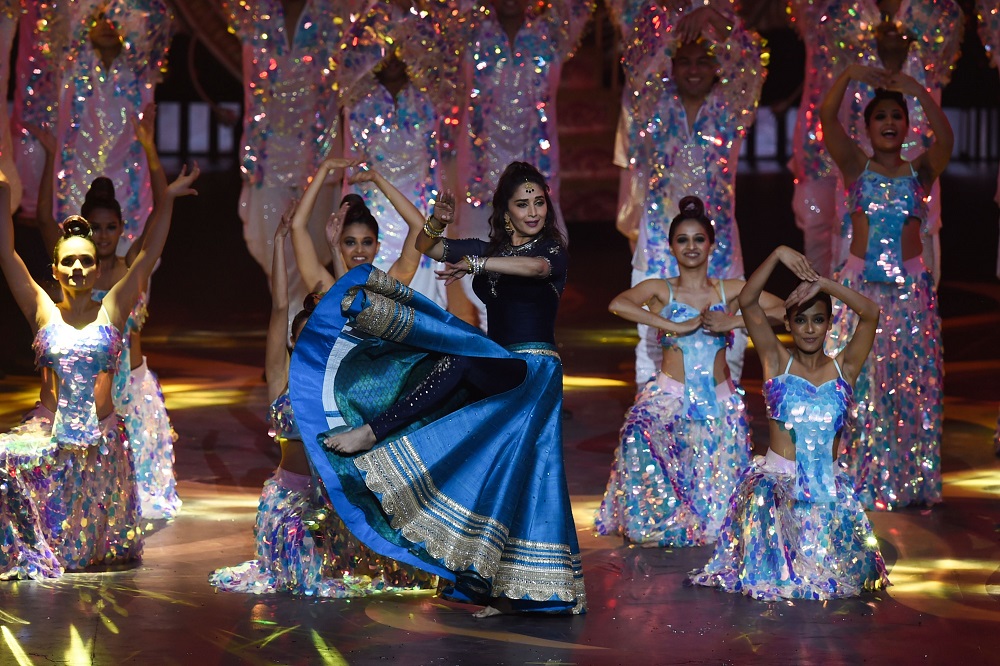 Bollywood actress Madhuri Dixit performs on stage during the 20th International Indian Film Academy (IIFA) Awards at NSCI Dome in Mumbai September 18, 2019. u00e2u20acu201d AFP pic  