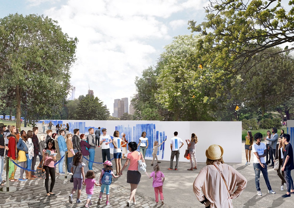 The installation entitled u00e2u20acu02dcBreathe With Meu00e2u20acu2122, timed with the recent United Nations Climate Summit, is now open for the public to leave its mark. u00e2u20acu201d Picture Courtesy of Jeppe Hein and the u00e2u20acu02dcBreathe With Meu00e2u20acu2122 project