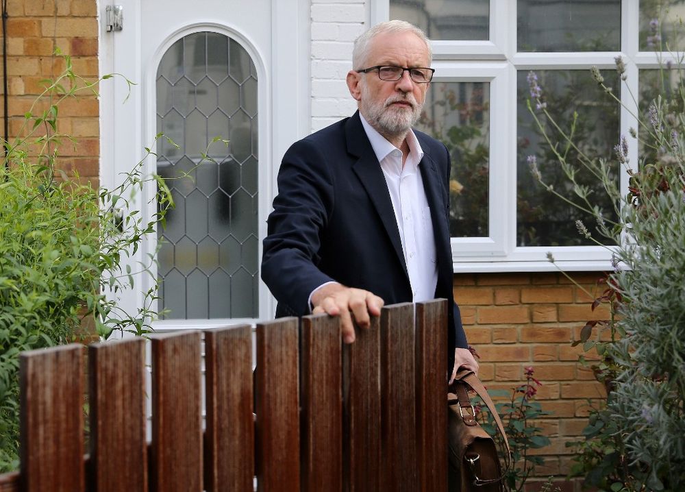 Britainu00e2u20acu2122s opposition Labour party leader Jeremy Corbyn leaves his home in north London on September 3, 2019. u00e2u20acu201d AFP pic