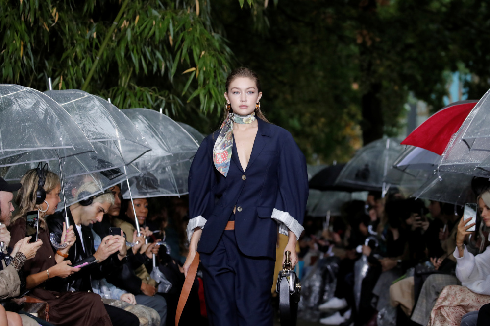 Model Gigi Hadid presents a creation by designer Bruno Sialelli as part of his Spring/Summer 2020 womenu00e2u20acu2122s ready-to-wear collection show for fashion house Lanvin during the Paris Fashion Week in Paris, France, September 25, 2019. u00e2u20acu201d Reuters pic 