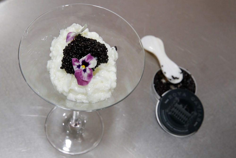 A dish with Rova Caviar is seen at the Imperial Treasure Restaurant in Paris September 18, 2019. u00e2u20acu201d Reuters pic