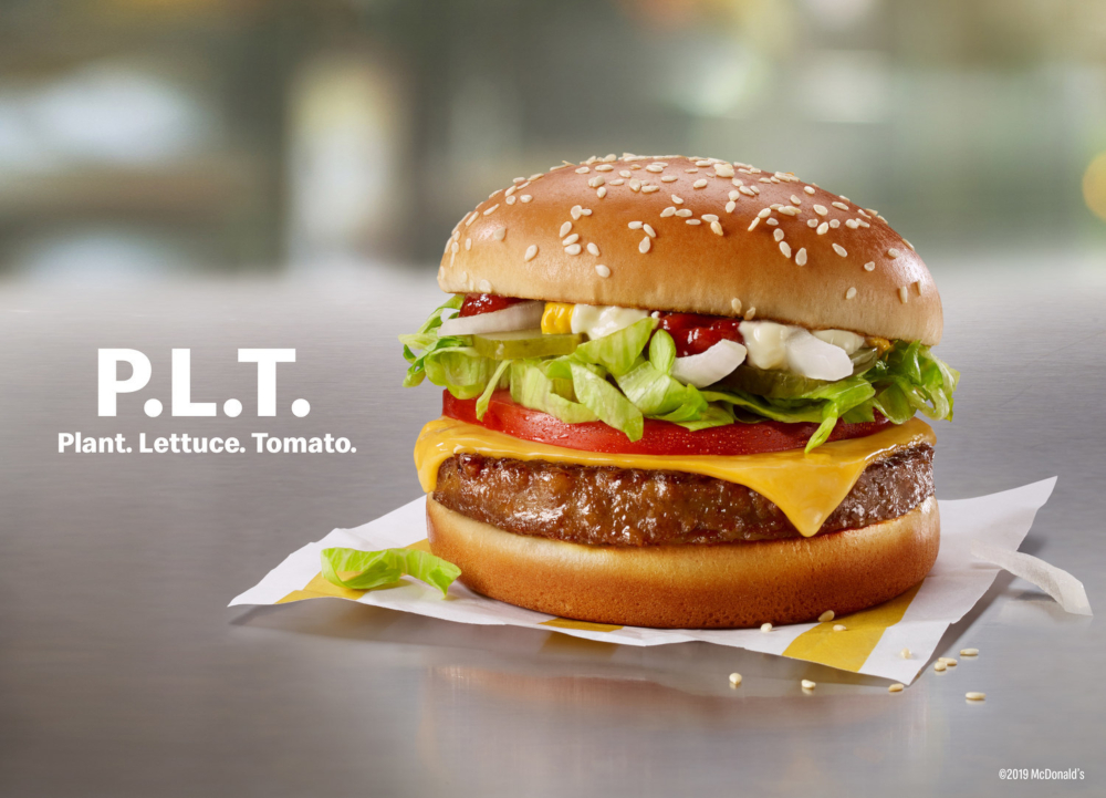 McDonaldu00e2u20acu2122s Canada PLT, Plant Lettuce Tomato, Beyond Meat burger. u00e2u20acu201d Picture from McDonaldu00e2u20acu2122s Canada via AFP-Relaxnews