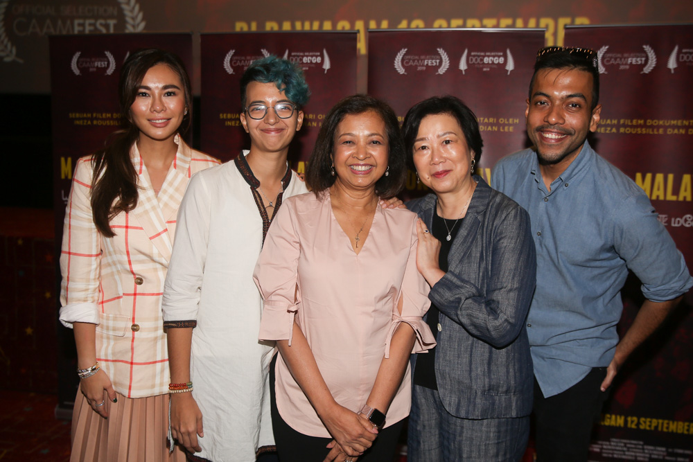 ‘M for Malaysia’ production team, comprising Dian Lee, Ineza Roussille, Datin Paduka Marina Mahathir, Ruby Yang and Rendra Zawawi. — Picture by Choo Choy May