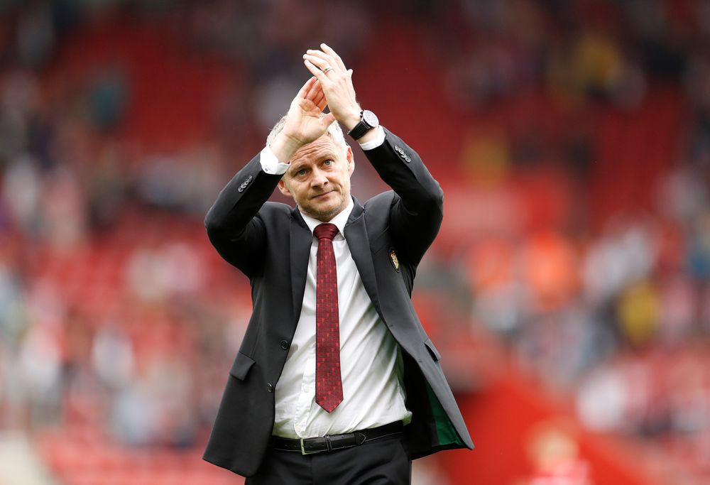 Manchester United manager Ole Gunnar Solskjaer gestures after their Premier League match against Southampton in St Maryu00e2u20acu2122s Stadium, Southampton, August 31, 2019. u00e2u20acu201d Action Images via Reuters