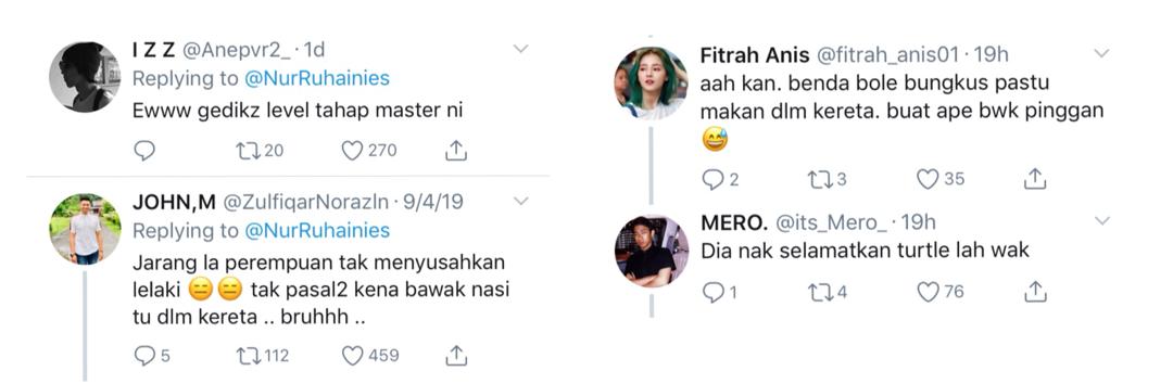 Twitter users had a field day trolling Ruhainies and her man. — Picture via Twitter
