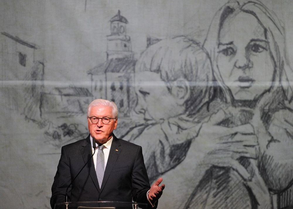 German President Frank-Walter Steinmeier gives a speech during a ceremony marking the 80th anniversary of the outbreak of the World War II, in Wielun on September 1, 2019. u00e2u20acu201d AFP pic