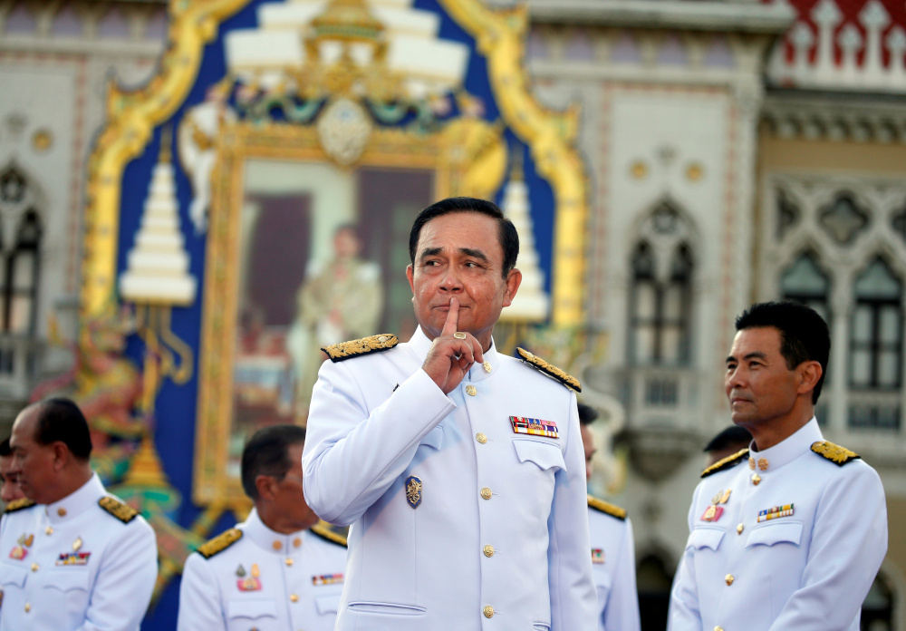 Thailandu00e2u20acu2122s Prime Minister Prayuth Chan-ocha reacts while taking questions from journalists after the group photo session with new government cabinet in Bangkok, Thailand July 16, 2019. u00e2u20acu201d Reuters pic 