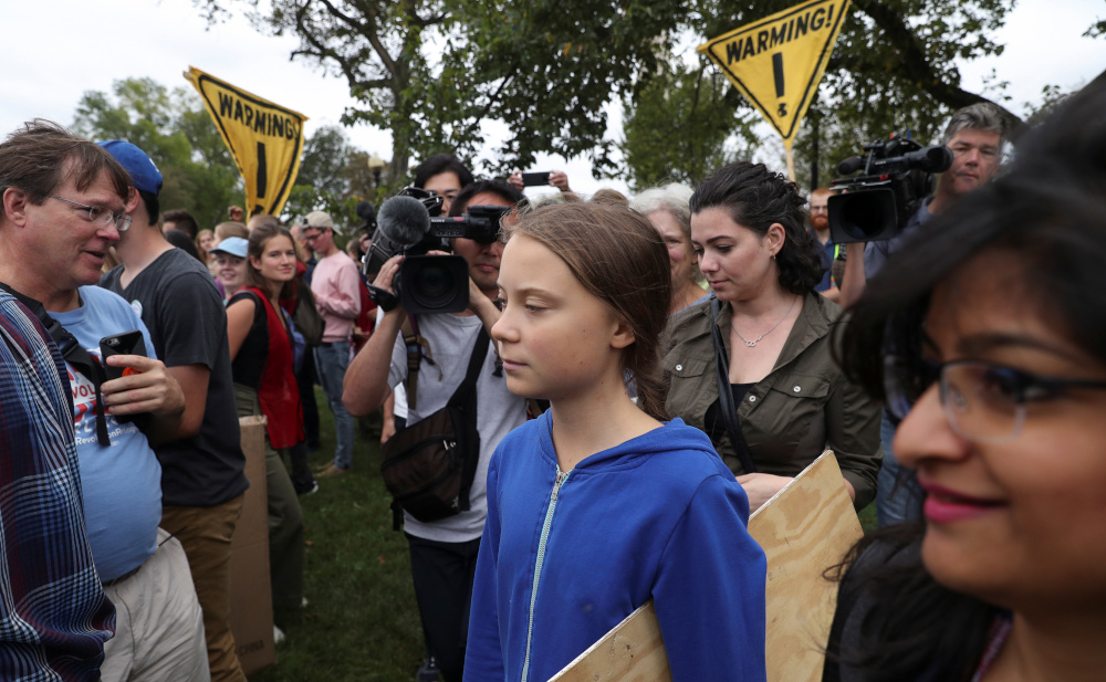 Swedish teen climate activist Greta Thunberg and other environmental advocates join Washington DC-area students at a rally on the Ellipse near the White House in Washington US, September 13, 2019. u00e2u20acu201d Reuters pic 