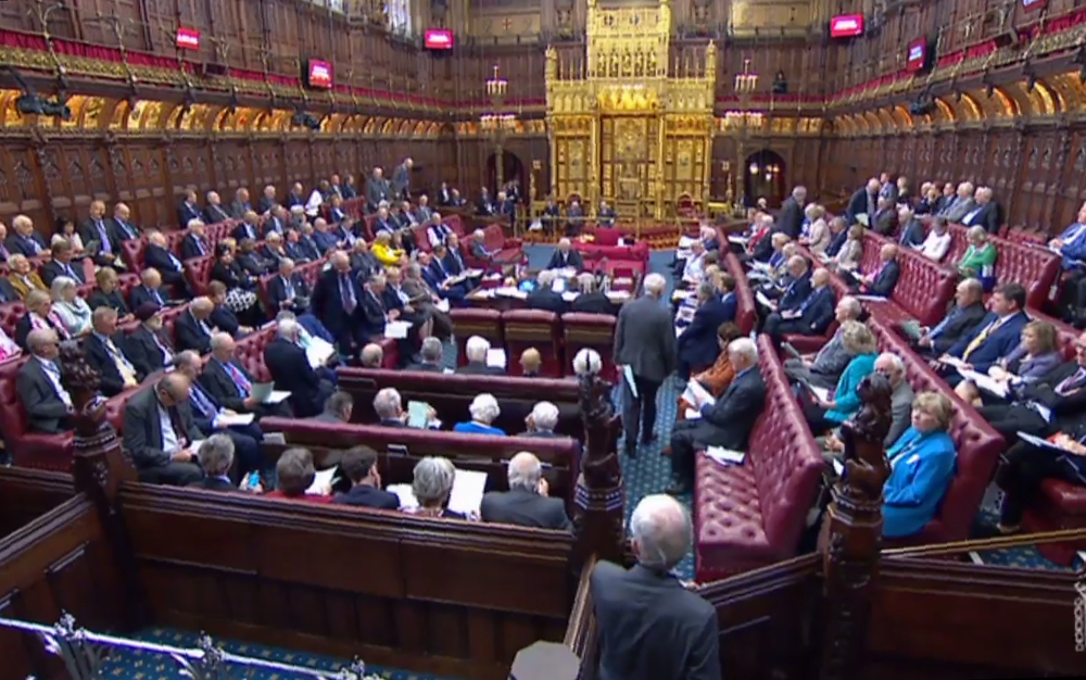 A video grab from the UK Parliamentu00e2u20acu2122s Parliamentary Recording Unit shows members the House of Lords gathering to discuss the European Union Withdrawal bill in London September 6, 2019. u00e2u20acu201d PRU handout pic via AFP 