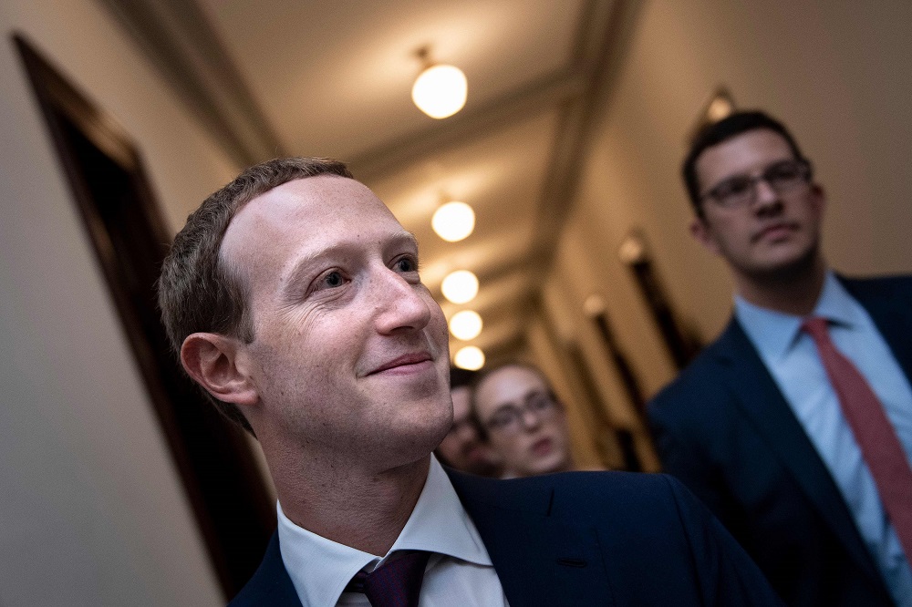 Facebook CEO Mark Zuckerberg walks to meetings for technology regulations and social media issues in Capitol Hill, Washington September 19, 2019. u00e2u20acu201d AFP pic          