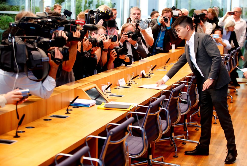 Hong Kongu00e2u20acu2122s pro-democracy activist Joshua Wong attends a news conference in Berlin, Germany, September 11, 2019. u00e2u20acu201d Reuters pic