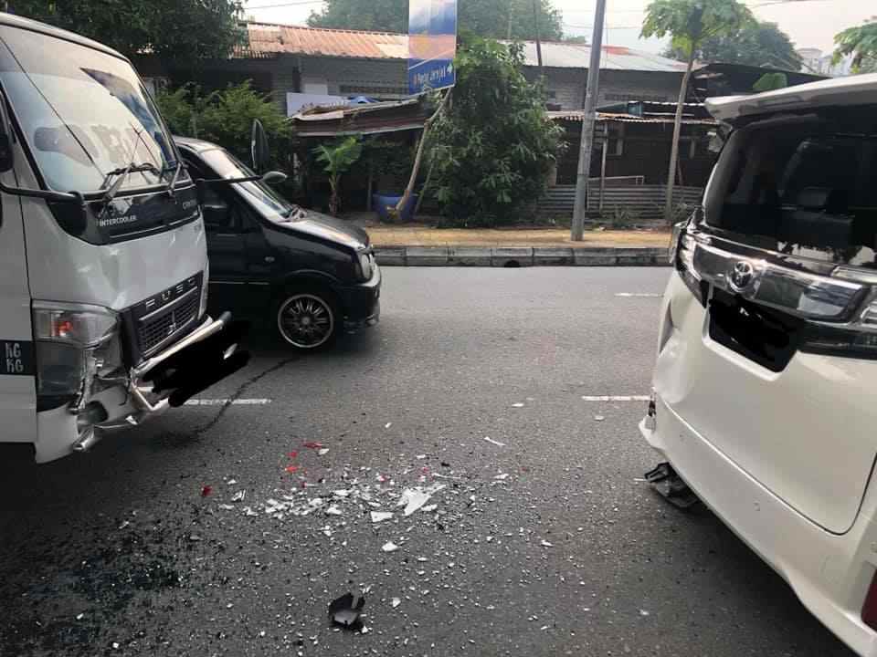 The collision occurred around 5pm as Ng was driving from Penang International Airport to his office. — Picture from Facebook/kok.how1