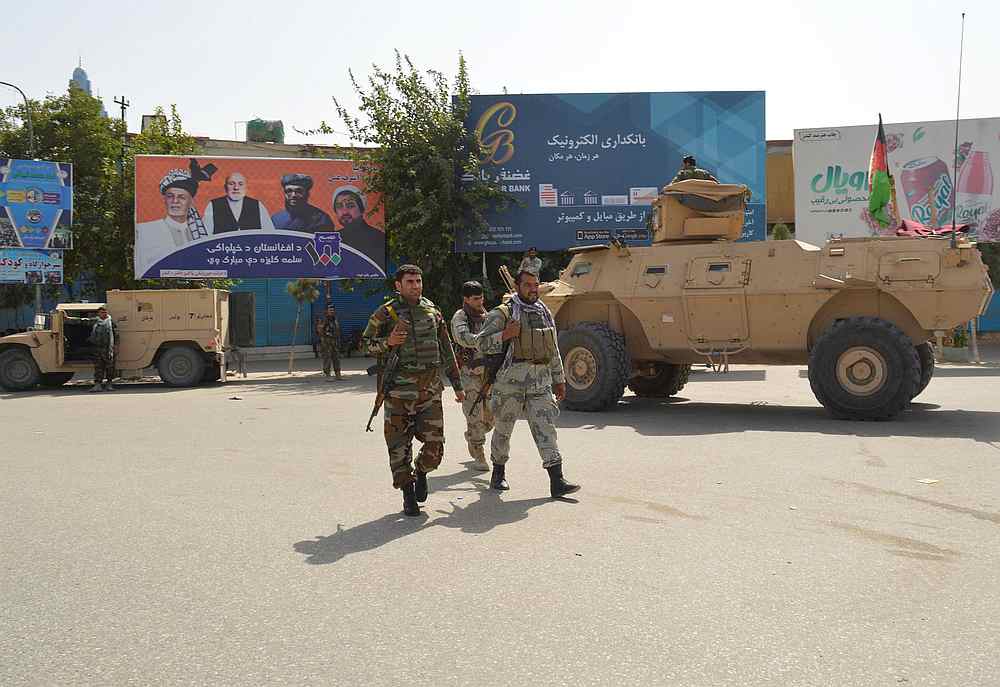 Afghan security forces patrol an area during a Taliban attack in the downtown of Kunduz city, Afghanistan August 31, 2019. u00e2u20acu201d Reuters pic