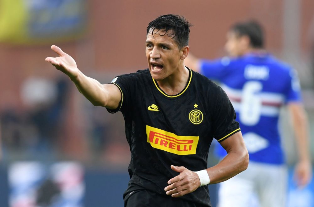 Inter Milan's Alexis Sanchez reacts during the game against Sampdoria. u00e2u20acu201d Reuters pic
