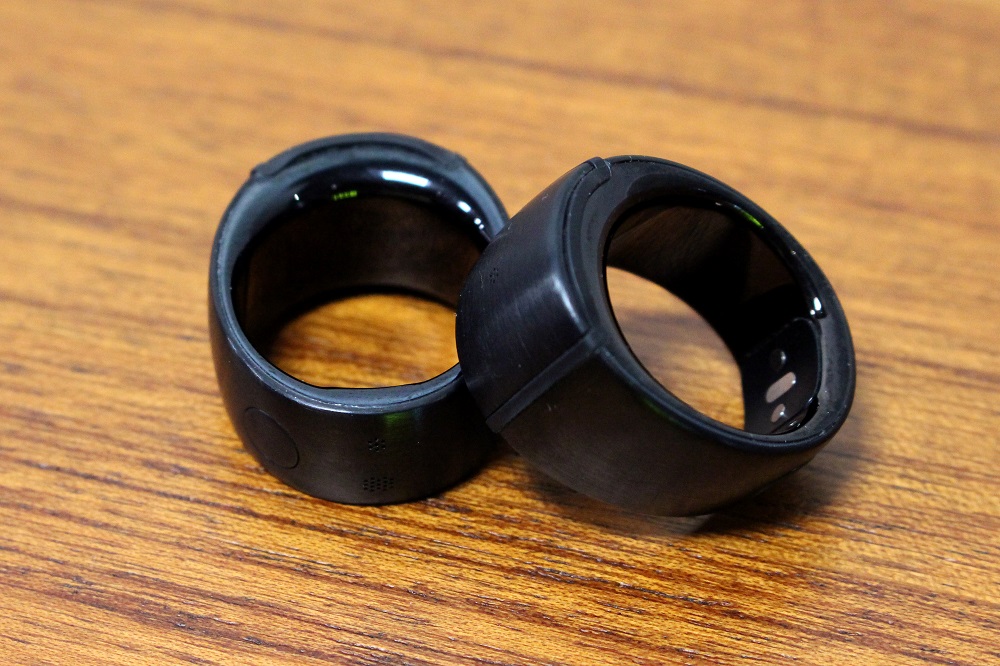 A pair of Echo Loop, a ring infused with voice-commanded digital assistant Alexa, are pictured at Amazon’s headquarters in Seattle September 25, 2019. — AFP pic