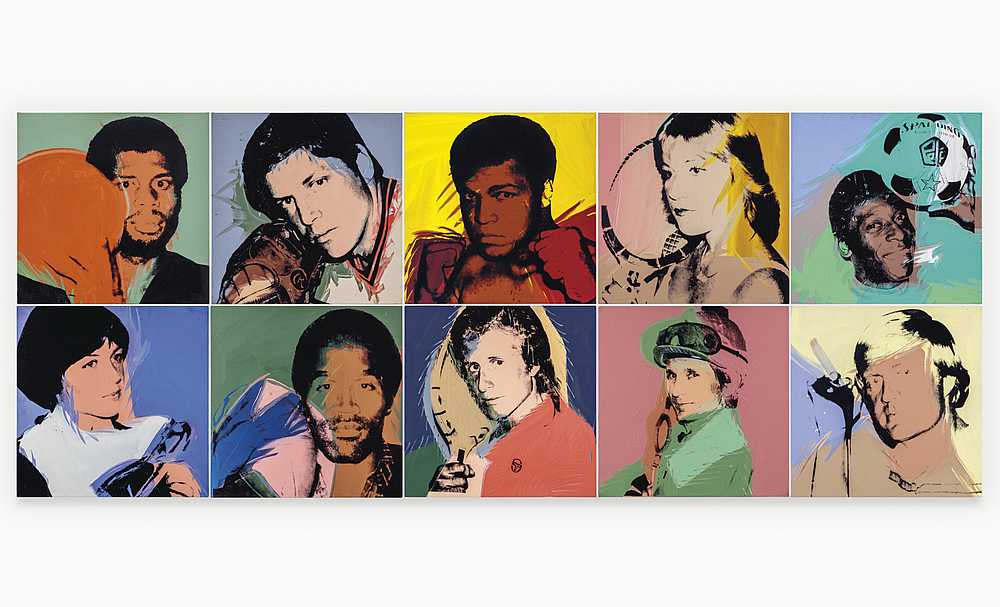 Andy Warhol's famed 'Athletes' series will be offered as separate lots at Christie's New York this fall. u00e2u20acu201d Image courtesy of Christie's via AFPn