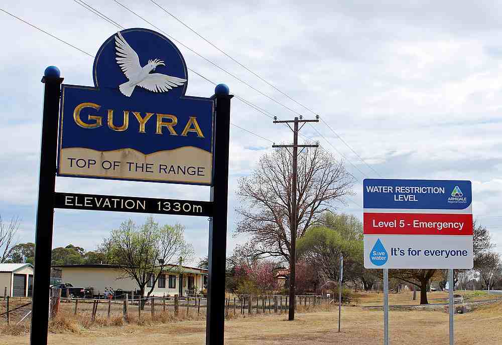 A sign indicating the water restriction level as a result of a drought stands in Guyra in rural Australia September 25, 2019.  u00e2u20acu201d Reuters pic