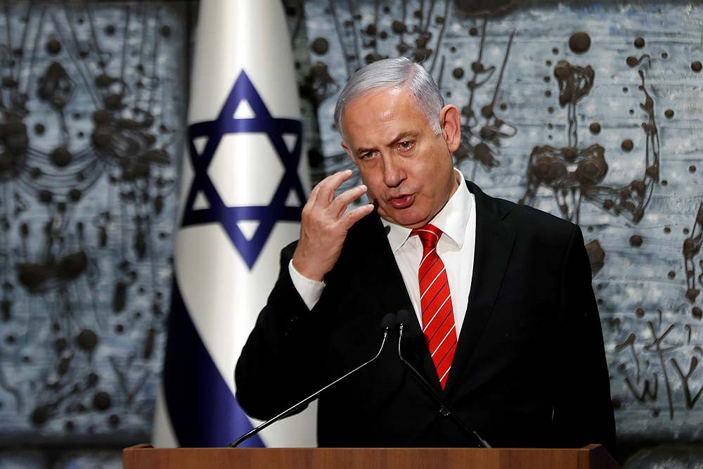 Israeli Prime Minister Benjamin Netanyahu speaks during a nomination ceremony at the president's residency in Jerusalem September 25, 2019. u00e2u20acu201d Reuters pic