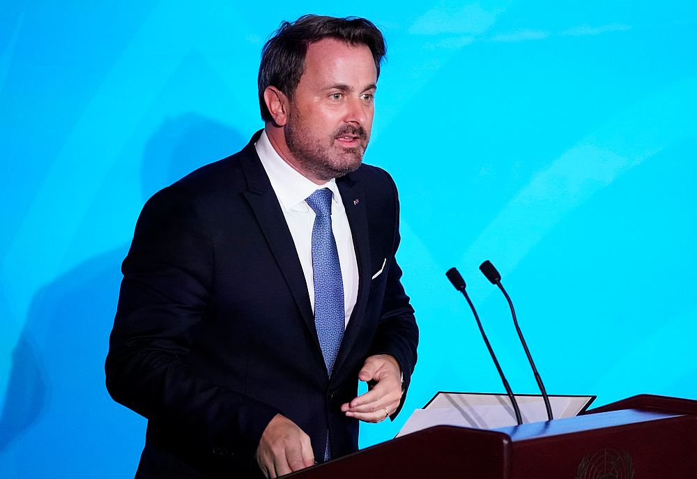 Luxembourg's Prime Minister Xavier Bettel speaks during the United Nations Climate Action Summit in New York September 23, 2019. u00e2u20acu201d Reuters pic