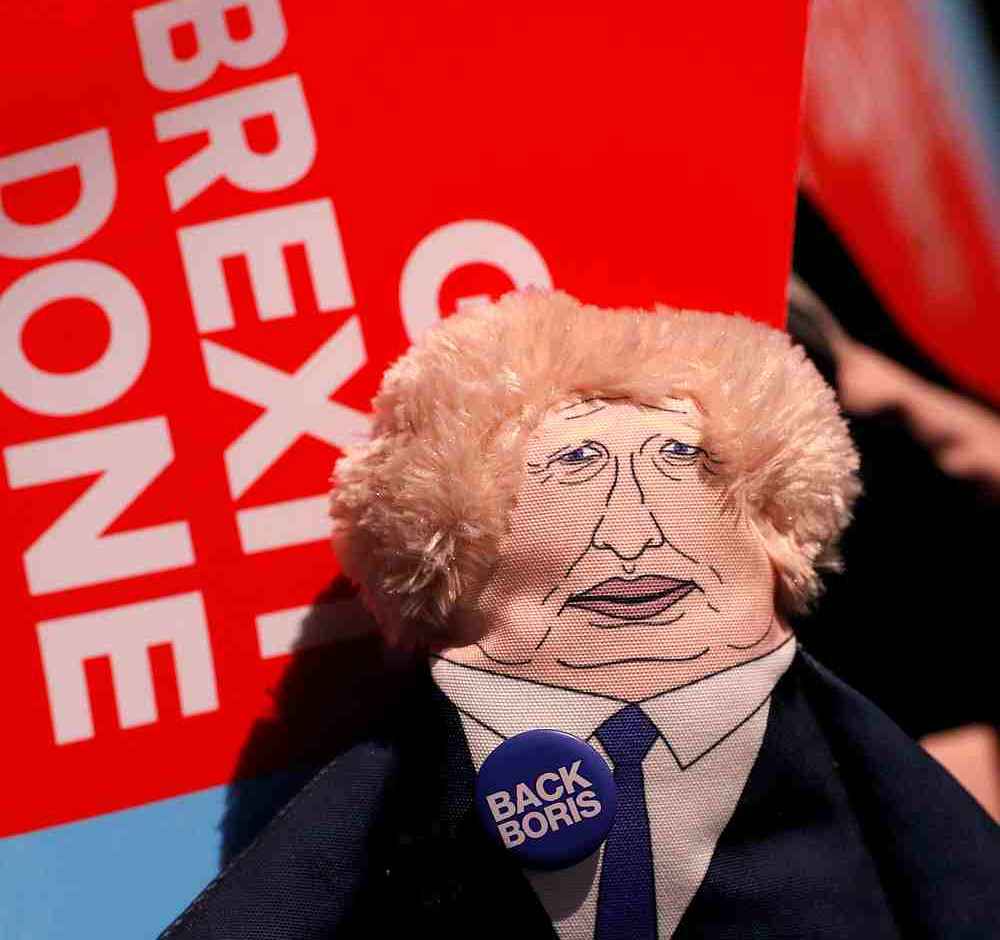 A doll depicting Britain's Prime Minister Boris Johnson is pictured during the Conservative Party annual conference in Manchester September 29, 2019. u00e2u20acu201d Reuters pic