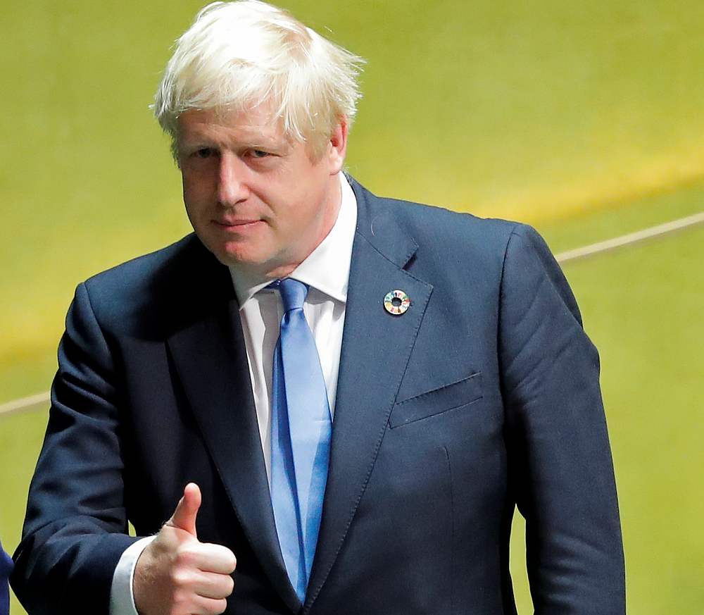British Prime Minister Boris Johnson gives a thumb up after addressing the United Nations General Assembly in New York September 24, 2019. u00e2u20acu201d Reuters pic