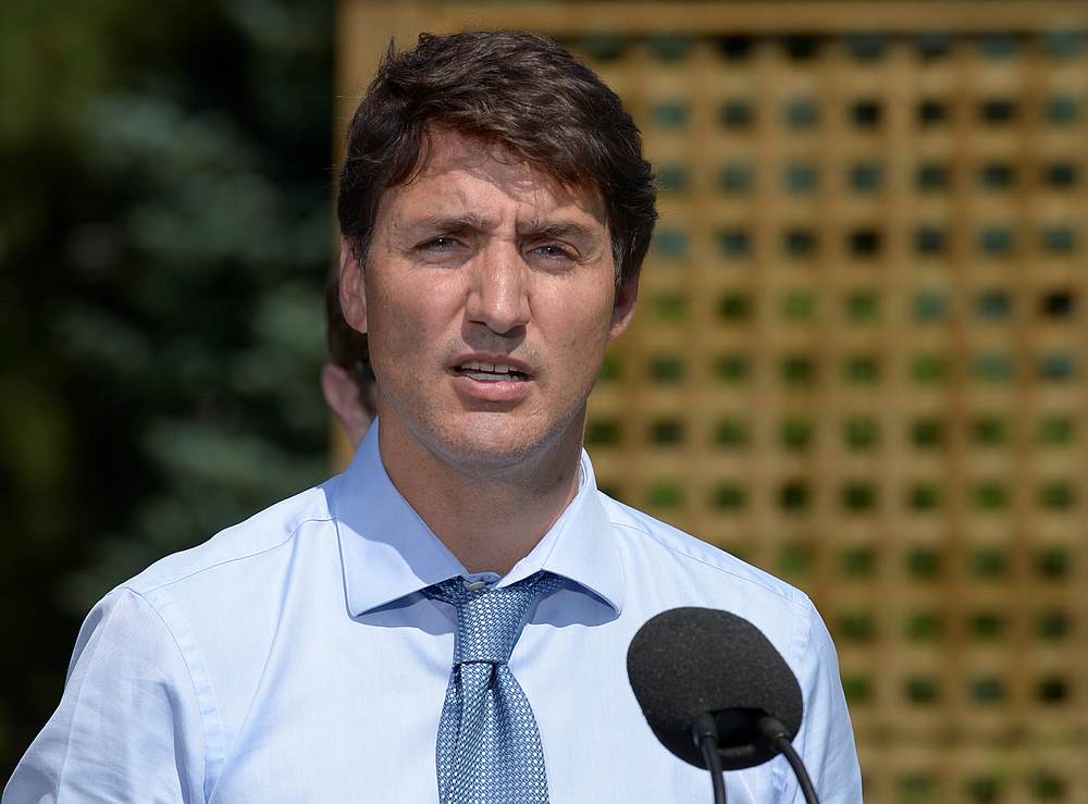 Canada's Prime Minister Justin Trudeau speaking in Niagara-on-the-Lake, Ontario August 14, 2019. u00e2u20acu201d Reuters pic