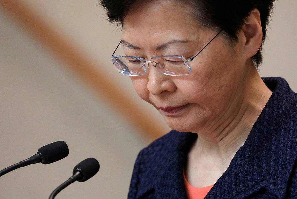 Hong Kong's Chief Executive Carrie Lam holds a news conference in Hong Kong August 20, 2019. u00e2u20acu201d Reuters pic