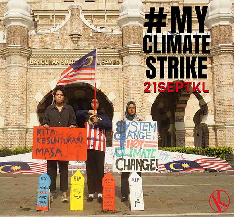 The Global Climate Strike protest will start at Sogo KL and head towards Dataran Merdeka at 4.30pm. u00e2u20acu2022 Picture courtesy of KAMY