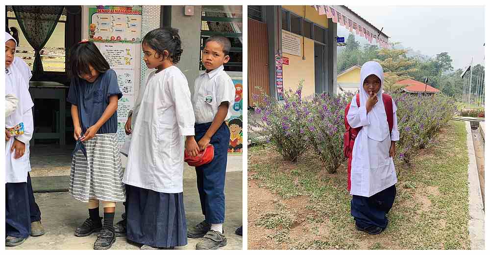 The look on the newly enrolled Standard One student's face when she received her school uniform was priceless. u00e2u20acu201d Picture from Twitter/@bungolale