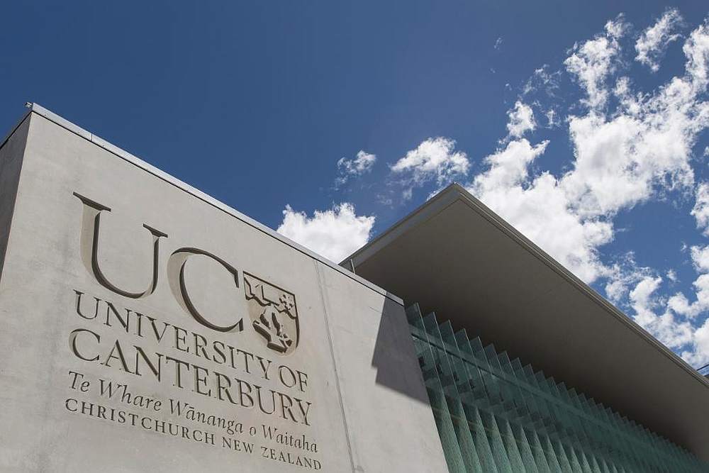 Screengrab of University of Canterbury in New Zealand's South Island city of Christchurch from www.canterbury.ac.nz