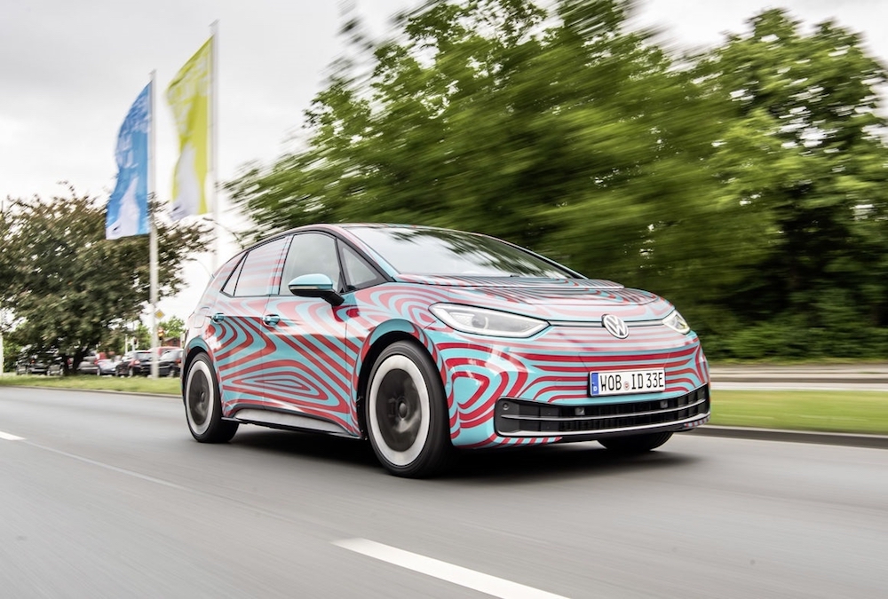 Volkswagenu00e2u20acu2122s fully electric ID.3 is scheduled to make its world premiere at this yearu00e2u20acu2122s IAA. u00e2u20acu201d Handout via AFP