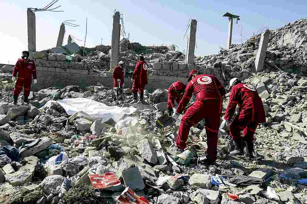 First responders search for victims from under the rubble of a building, destroyed by an air strike of the Saudi-led coalition, in Dhamar south of the Houthi-held capital Sanaa September 1, 2019. u00e2u20acu201d AFP pic
