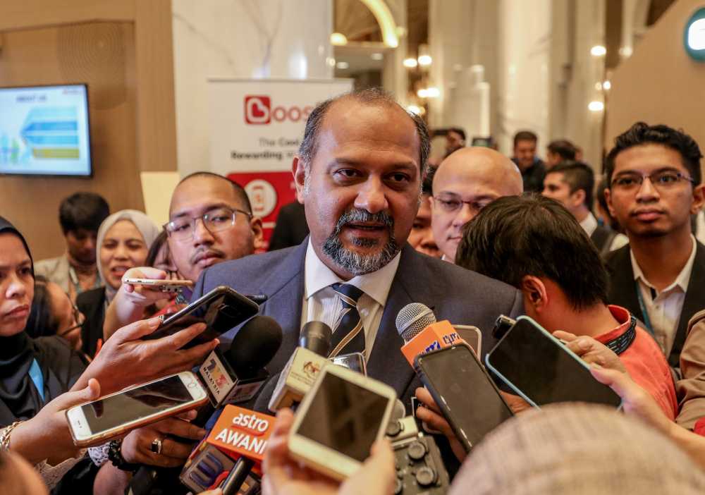 Communications and Multimedia Minister Gobind Singh Deo speaks to reporters after the u00e2u20acu02dcGSMA Mobile 360 Debuts in Malaysiau00e2u20acu2122 event in Kuala Lumpur September 24, 2019. u00e2u20acu2022 Picture by Firdaus Latif