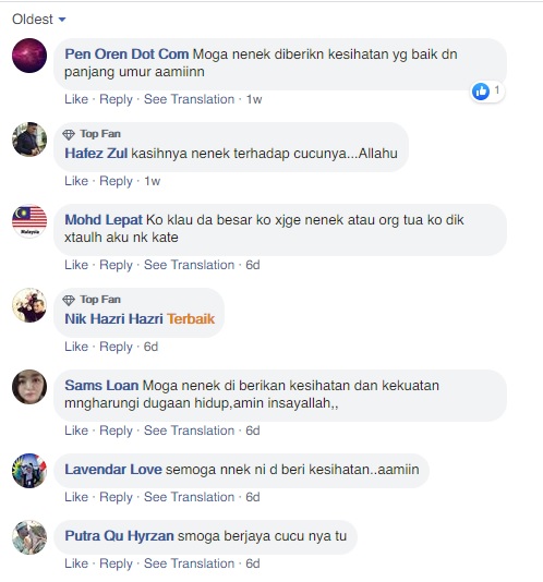 Some of the touching comments from Facebook users. — Picture via Facebook