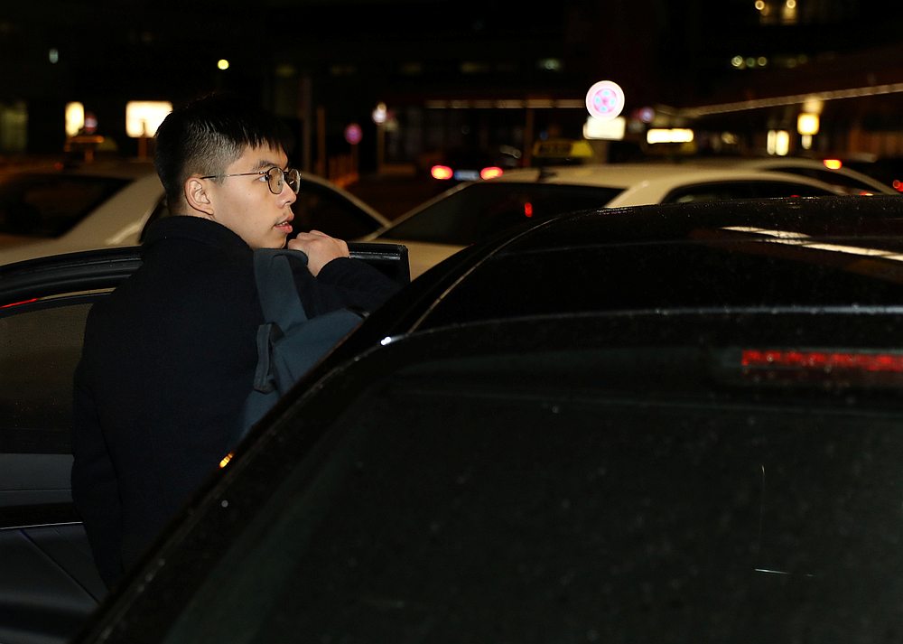 Hong Kong's pro-democracy activist Joshua Wong gets into a car after arriving at Tegel Airport in Berlin, Germany September 9, 2019. u00e2u20acu201d Reuters pic 