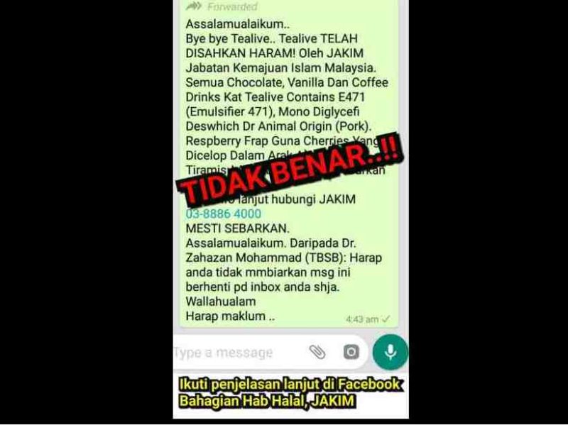 The Malaysian Islamic Development Department (Jakim) says that the edited viral posts by irresponsible parties are NOT TRUE. u00e2u20acu2022 Picture via Facebook/Jakim