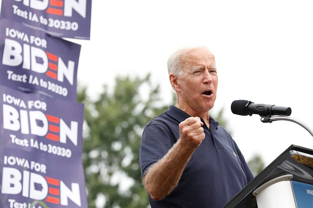 Democratic US presidential candidate and former Vice President Joe Biden speaks at the Polk County Democrats Steak Fry in Des Moines, Iowa September 21, 2019. u00e2u20acu201d Reuters pic