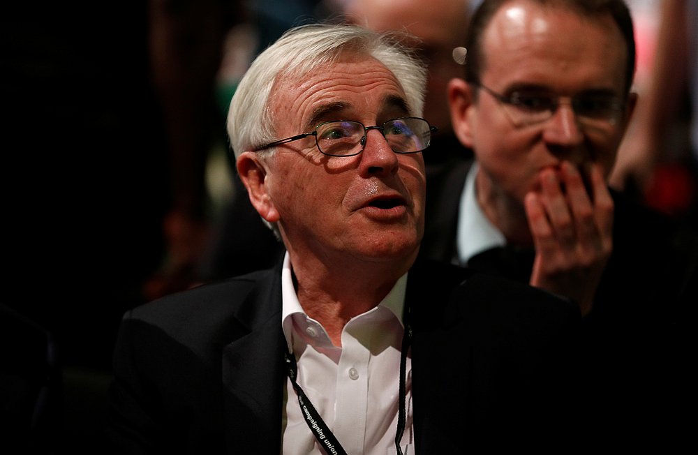British Labour MP John McDonnell attends the Labour Party annual conference in Brighton, Britain September 21, 2019. u00e2u20acu201d Reuters pic