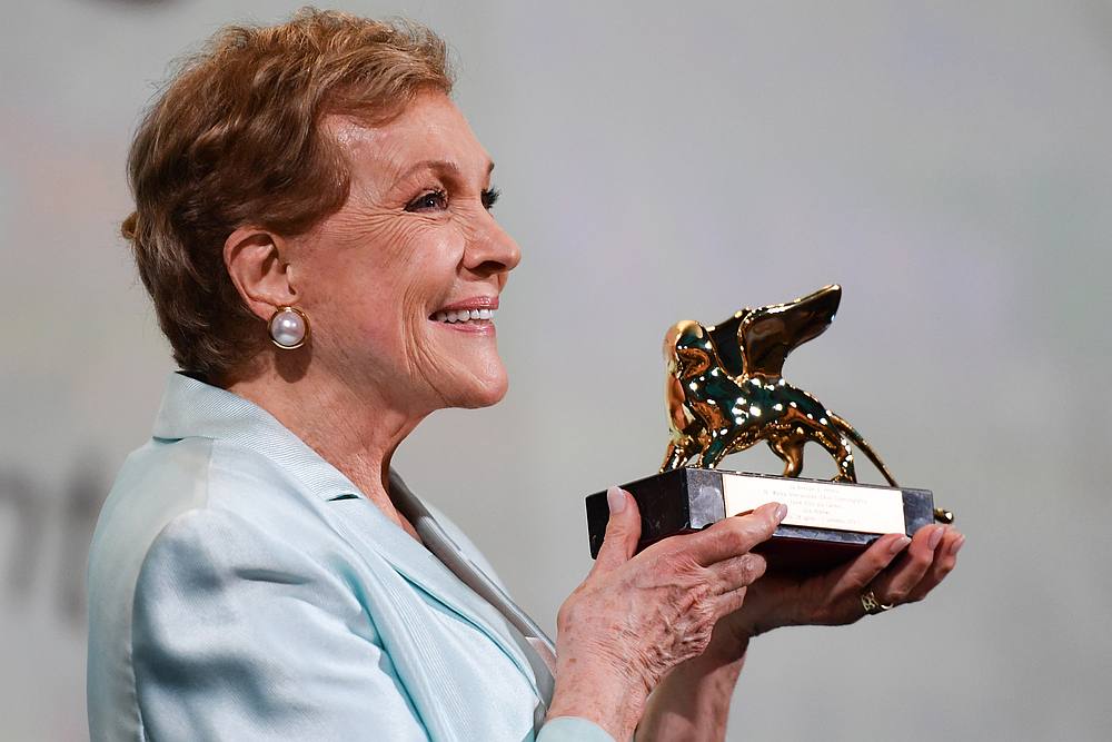 British actress Julie Andrews received a Golden Lion for lifetime achievement at the 76th Venice Film Festival at Venice Lido September 2, 2019. u00e2u20acu201d AFP pic