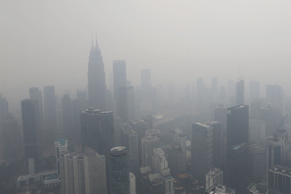 A thick blanket of haze shrouds Kuala Lumpur  September 10, 2019. u00e2u20acu201d Picture by Ahmad Zamzahuri