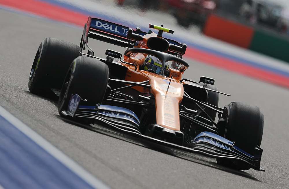McLaren's Lando Norris during practice at the Russian F1 Grand Prix at Sochi Autodrom, Sochi September 27, 2019. u00e2u20acu201d Reuters pic